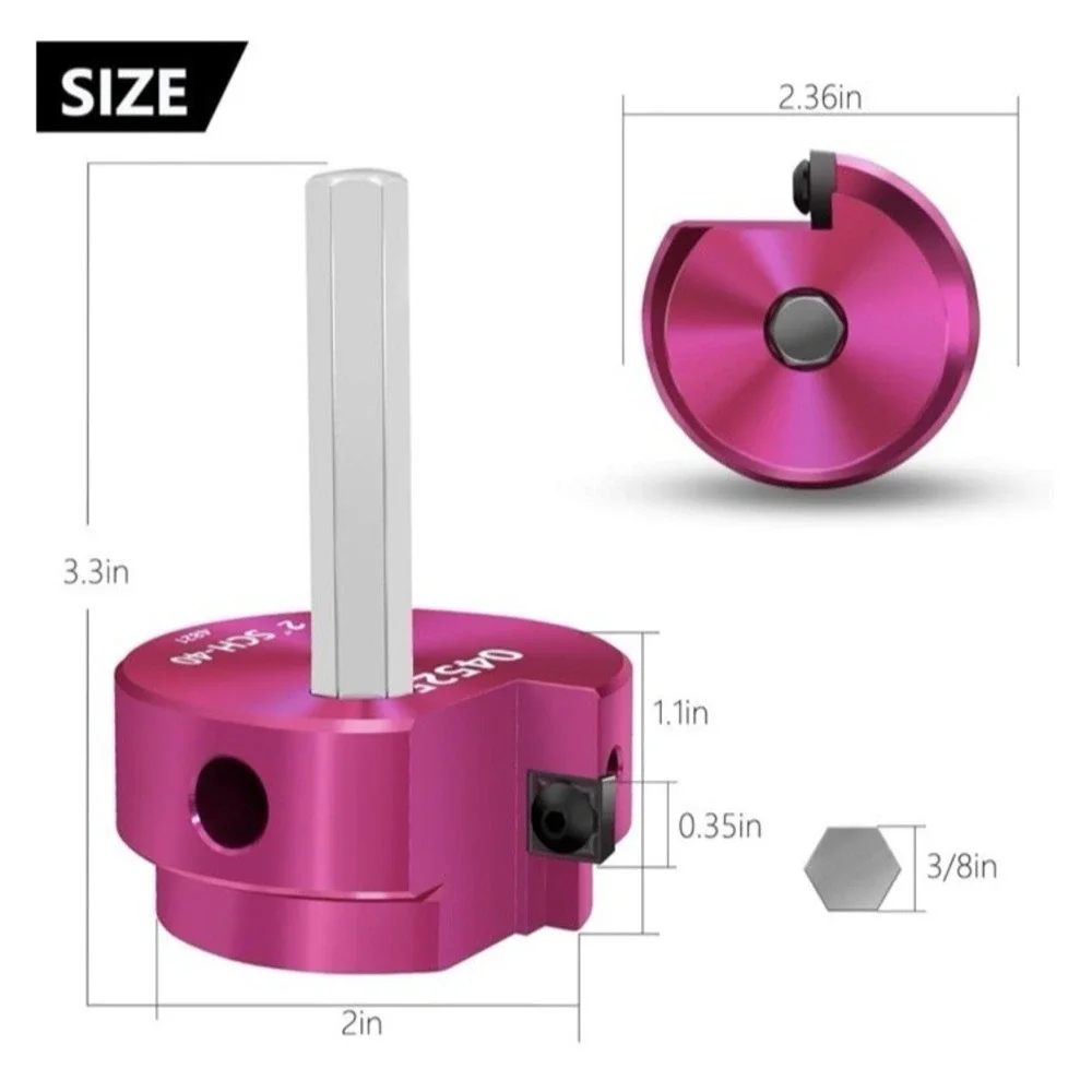 2-inch PVC Pipe Reamer with 3/8-inch Shaft‎ for Standard 1/2 